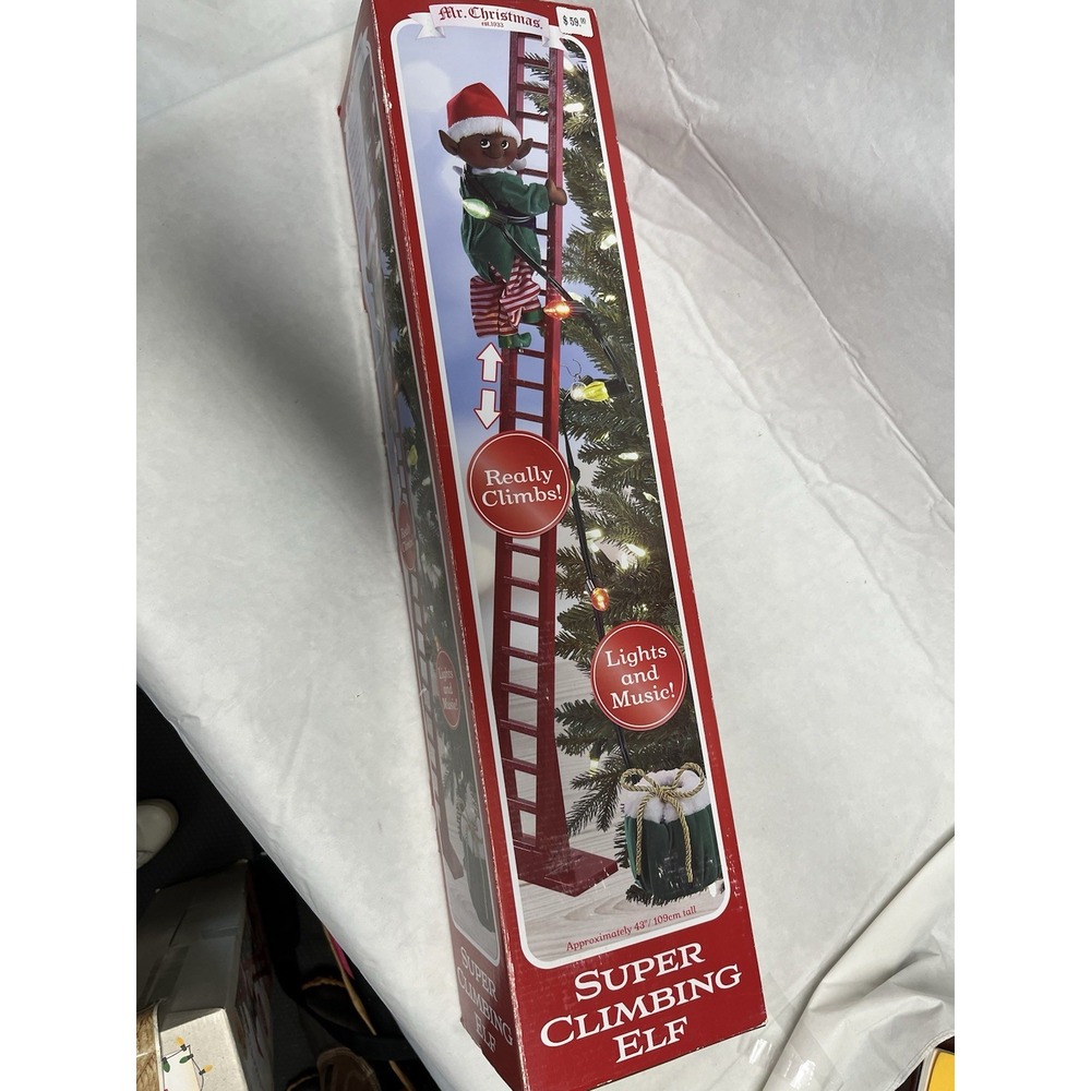 ELF Mr. Christmas 43" Animated Super Climbing Lights Songs Working Retail $110 - Picture 7 of 11